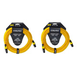 Paquete 2 Cables Xlr 15m Balanceado Profesionalsteelpro