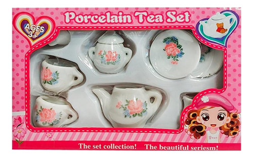 Juego De Te De Porcelana Infantil Motivo Rosas