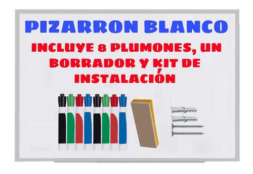 Pizarron Blanco 90x120 8 Plumones Borrador Gratis Envío