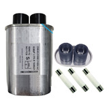 Kit Reparo Microondas Capacitor 0,90uf + 3 Fusivel 20 Amp