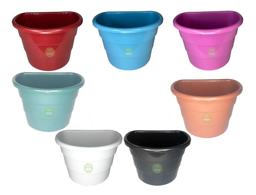 10 Vaso Parede Meia Lua Jardim Vertical 3l Cores A Escolher