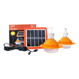 Kit Lámparas Emergencia Panel Solar Camping