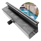 Cascata Piscina Embutir Grande Aço Inox 80cm Envio Imediato 