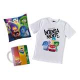 Intensamente Combo Remera Taza Y Almohada Pelicula Disney