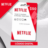 Cartão Pré-pago Presente Netflix R$ 50 Reais Envio Imediato