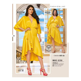 Vestido Cklass 595-52 Amarillo Outlet/saldos Mchn