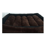 Cama Para Perro Acolchada Tipo Peluche  Talla L Cafe