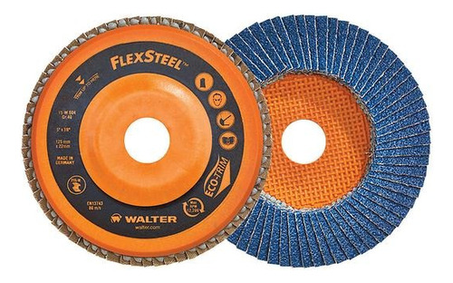 40 Disco Flap 4.1/2 Flexteel - Walter - Grão 40, 60 E 80