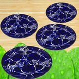 Set 4 Platos Planos Talavera Mexicana De 24 Cm Diámetro 