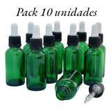 Frasco Gotario Color Verde , 30ml, Pack 10 Unidades