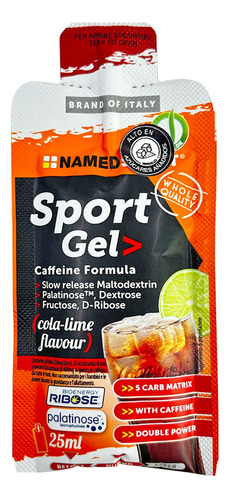 Gel Energético Named Sport Cafeína Cola Limón 25ml