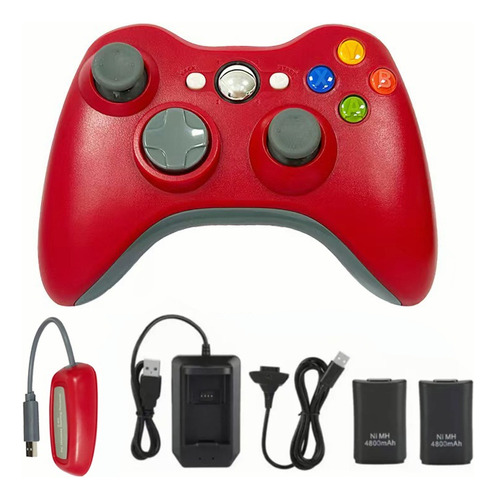 Control Compatible Con Xbox 360 Inalámbrico+kit Cable Y Pila