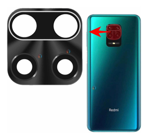 Lente De Vidro Da Câmera Traseira Para Xiaomi Redmi Note 9