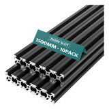 59.055 In 10pcs Extrusion De Aluminio Negro Estandar Europeo