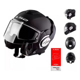 Capacete Ls2 Ff399 Valiant Monocolor Preto Fosco Articulado