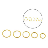 Pack 5 Piercing Clicker 18g Titanio Astm F136 Chapado Oro