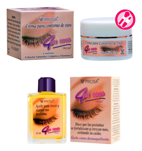 Kit Aceite Para Ojos Y Crema Contorno De Ojos Prosa 4 En 1