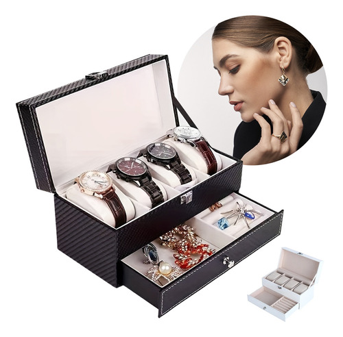 Joyero Caja Organizador Bijou Anillos Relojes Joyas Alhajero