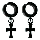 Par De Aretes Falso Piercing Unisex Arracada Cruz