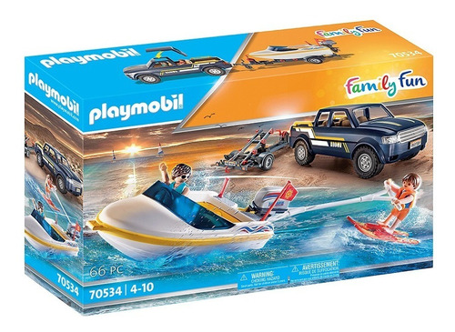 Playmobil 70534 Family Fun Camioneta Pick-up Con Lancha