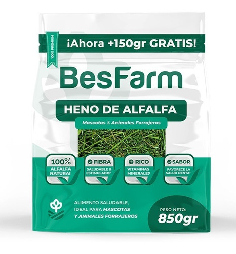 Heno Let De Alfalfa 100% Natural 1 Kg