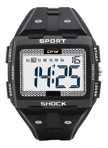 Relógio Digital Esportivo Masculino Grande Números Alarme