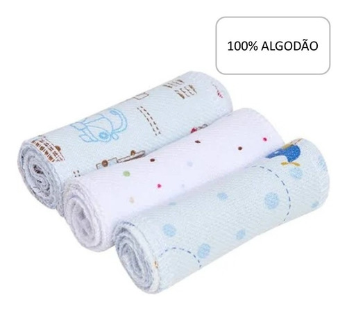 Enxoval Bebê Recém Nascido Kit 3 Faixa Umbilical Algodão