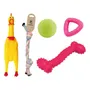 Kit Juguetes Perros Mascotas Chifle Soga Pelota Mordillo