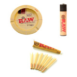 Pack Raw 6 Conos Preenrolado + Cenicero + Encendedor Clipper