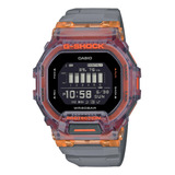 Reloj Casio Gshock Gbd-200sm-1a5 Entrenamiento Acelerometro Color De La Malla Gris Oscuro Color Del Bisel Negro Color Del Fondo Negro