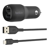 Cargador De Vehículo Usb Dual De 24 W + Cable Lightning