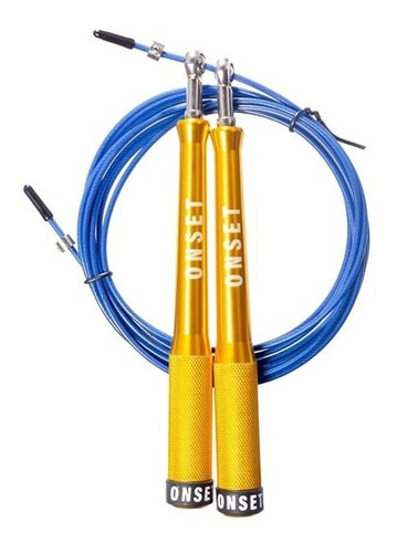 Corda De Pular Speed Rope Onset Fitness 3.0 - Gold/blue