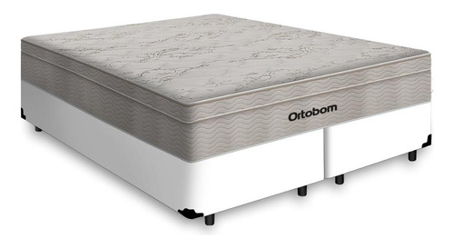 Cama Box Queen + Colchão De Molas Ensacadas Ortobom Airtech