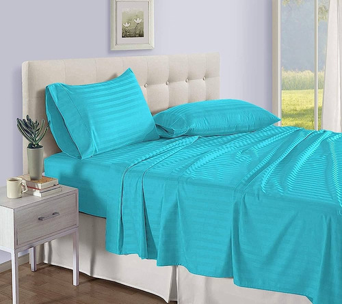 Juego De Sabanas Unicolor Hoteleras Supersoft Cama Queen