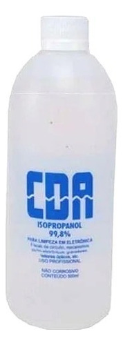 Álcool Isopropilico 500ml 99,8% Limpeza Placa E Eletrônico