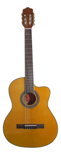Guitarra Electroacústica La Sevillana 6300 Para Diestros Natural Palo De Rosa
