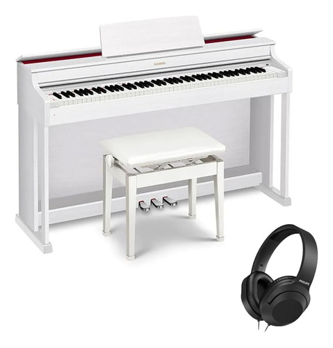 Piano Digital Casio Celviano Ap-470 Branco Completo + Fone