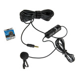 Microfono Corbatero 3.5mm Profesional + Cable 6m Nisuta Htec