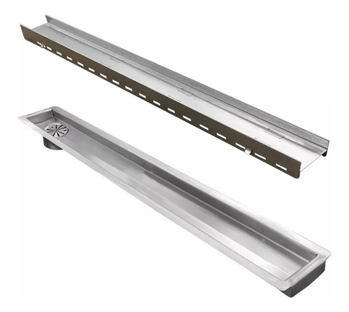 Ralo Linear Oculto 90cm X 6cm Saída Lateral Inox 304 M1nox