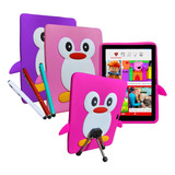 Capa Infantil Pinguim P/ Tablet M10 Nb391 + Caneta + Suporte