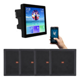 Kit Jbl Som Ambiente Amplificador Parede Smart 4 Touch Preto