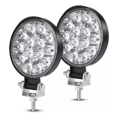 Hgmx Par Faro Mini Redondo 14 Led 42w C\u002F Estrobo 12-24v | MercadoLibre