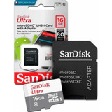 Cartão De Memória Sandisk 16gb Micro Sd Ultra Original