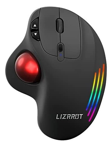 Mouse Lizrrot Inalámbrico Trackball Ergonómico Negro