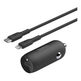 Cargador De Coche 30w Usb-c + Cable Usb-c A Lighnining