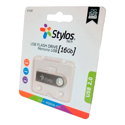Memoria Usb Stylos Tech St100 16gb 2.0 Plateado | MercadoLibre
