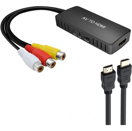 Convertidor De Rca A Hdmi, Compuesto A Adaptador De Hdm...