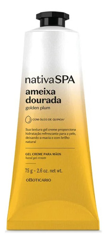 Gel Creme Para As Mãos Nativa Spa Ameixa Dourada 75g