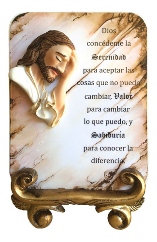 Cuadro Con Mensaje De Reflexión Oración De Serenidad