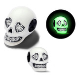 Charm Calavera Brilla En La Oscuridad Plata Ley 925 + Caja